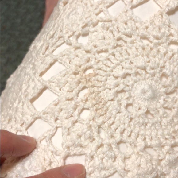 Lauren Ralph Lauren cream colored crochet knit top - Picture 7 of 8